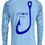 Thumbnail: Blue HOOK Long Sleeve Performance Tee w/ UV Protection