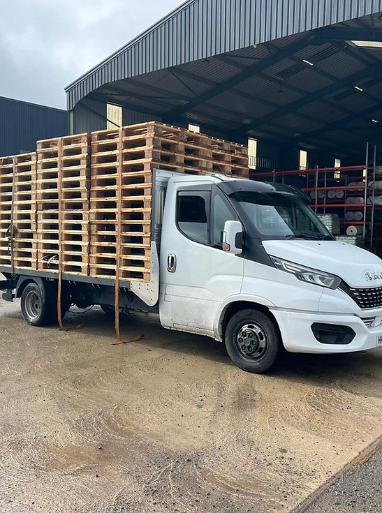 loadded lorry pallet J Miller & Sons Pallet Services