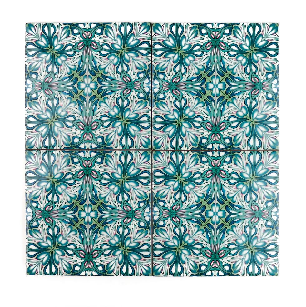 Thumbnail: Flourishing Garden tiles - Fired Ink version