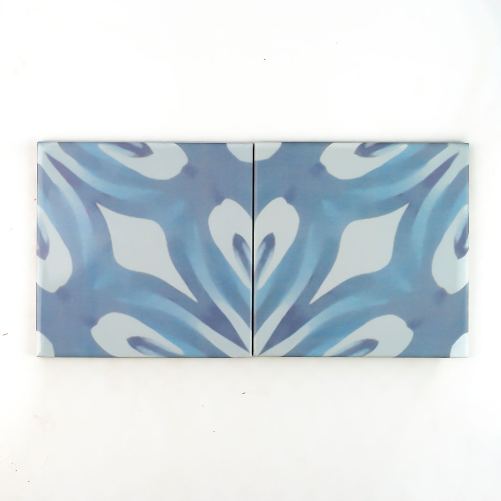 Thumbnail: Watercolour Tile - Fired Ink version