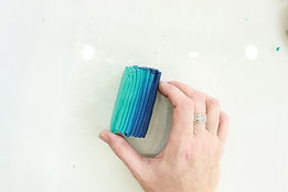 Accordion stack of a skinner blend in polymer cla