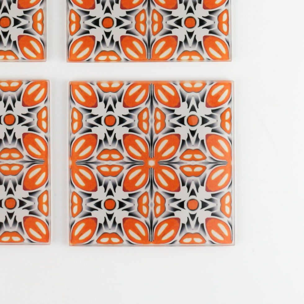 Thumbnail: Orange flower coasters