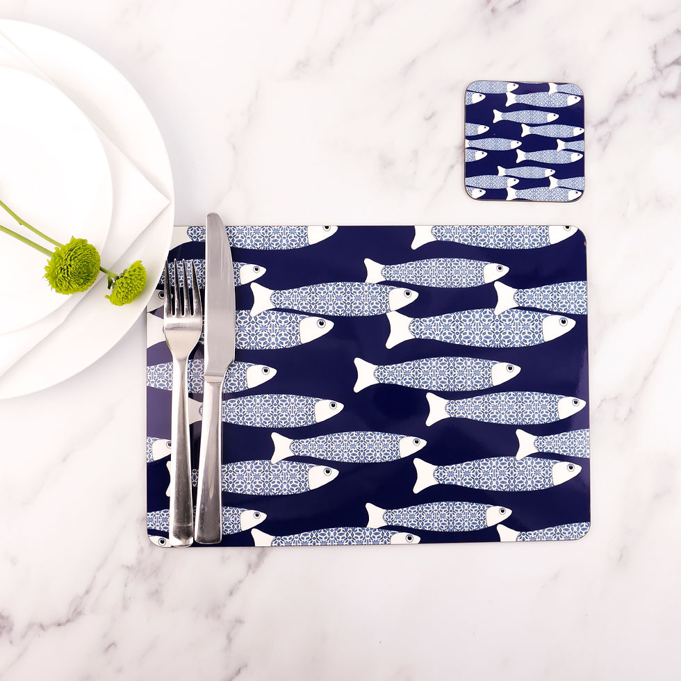 Thumbnail: Ocean Placemat in French Navy