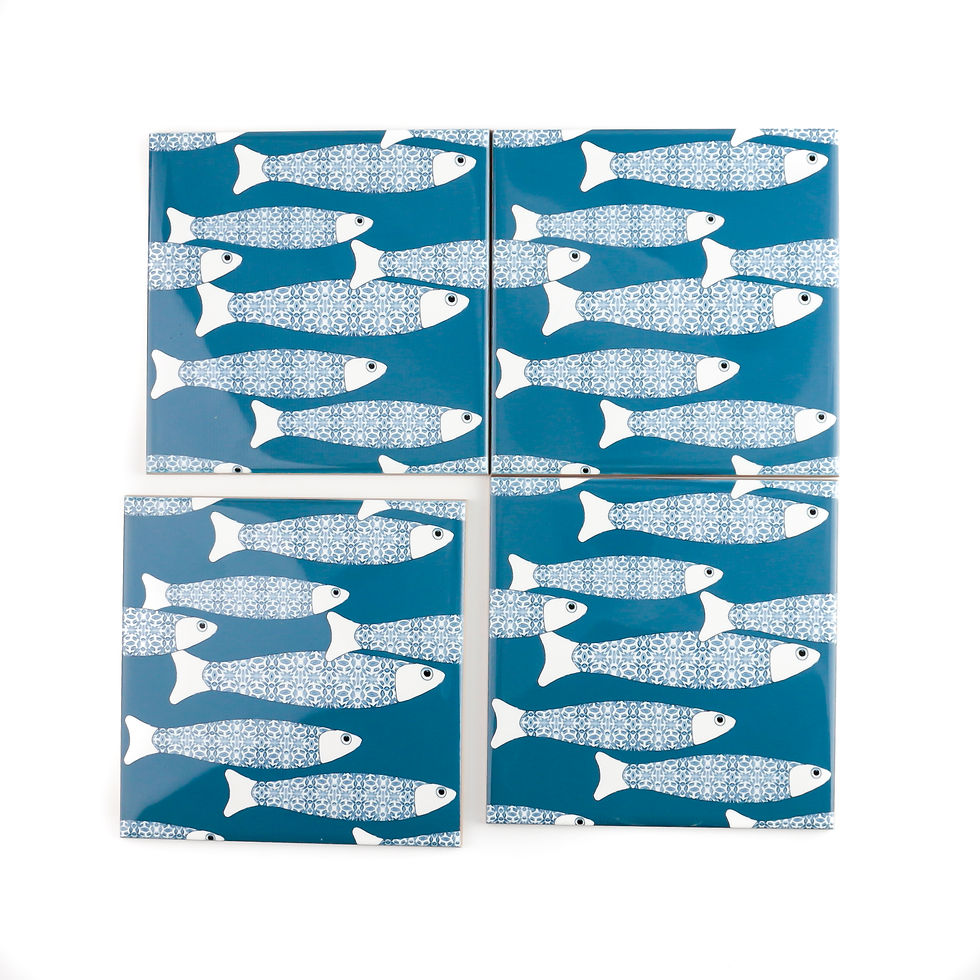 Thumbnail: Teal Green-Blue ocean shoal tile