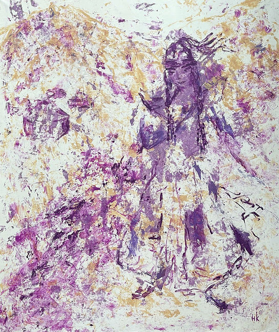 Кудрявцева Наталья. Шелковая кисточка. Холст, акрил. 120х100. 2022г..jpg