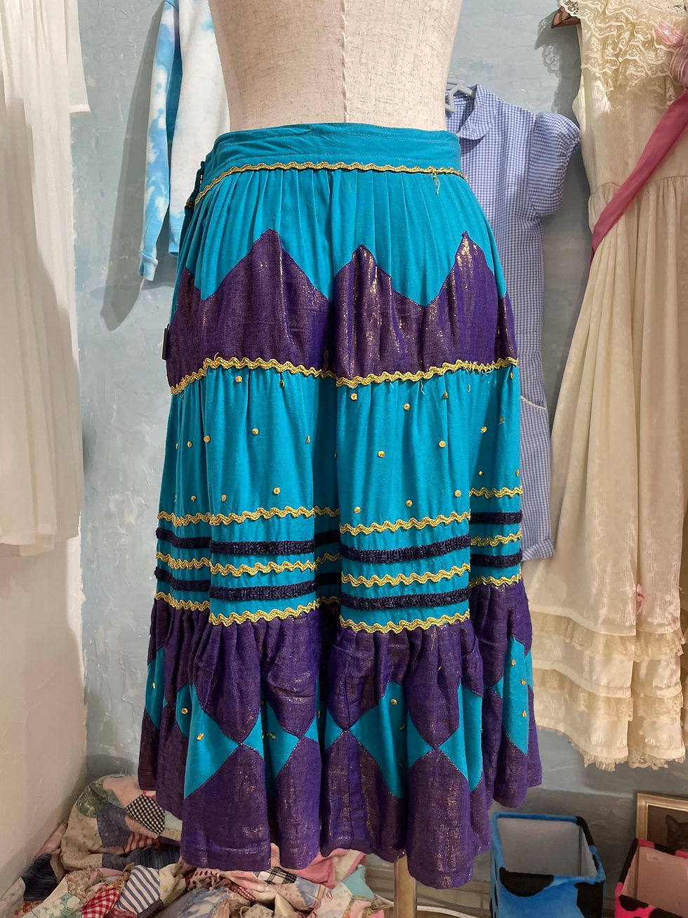 サムネイル： 70s ethnic flare skirt ✪