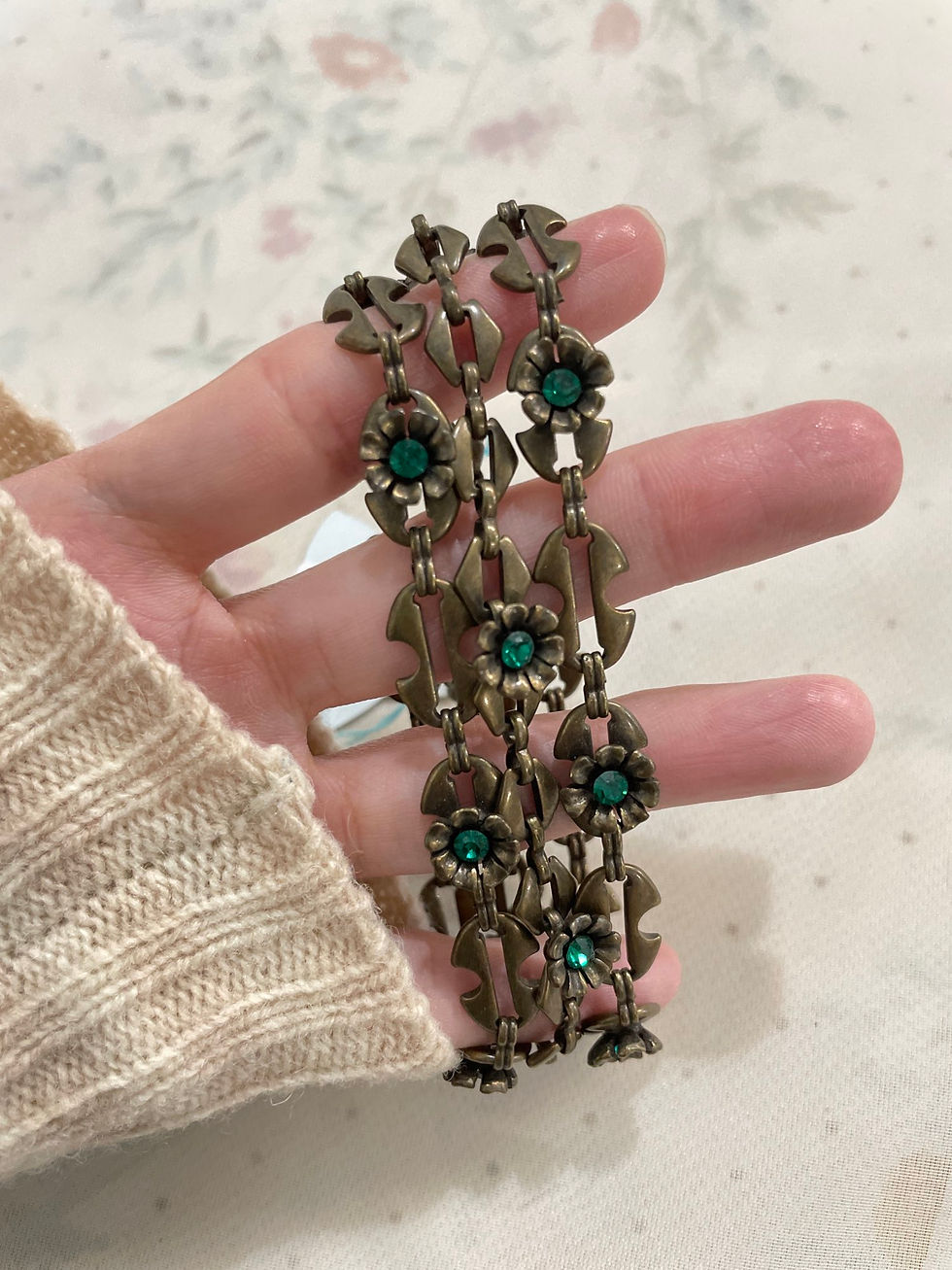 サムネイル： green flower bracelet