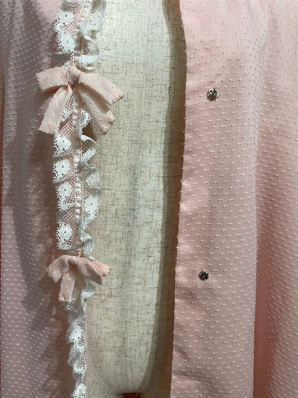 Thumbnail: 70s lace ⋈ribbon⋈ house coat