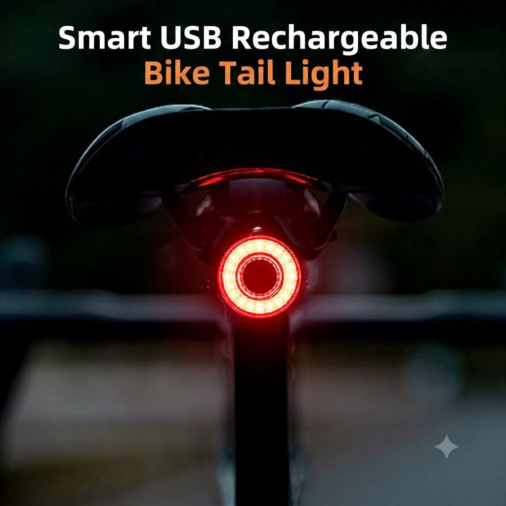 Smart USB Rechargeable Bike Tail Light