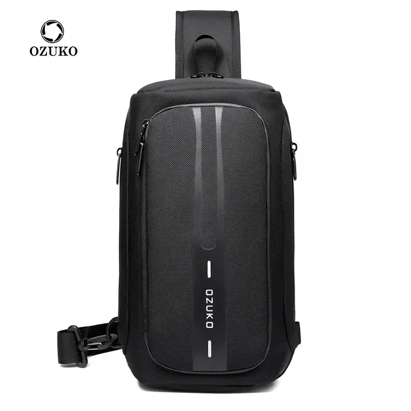 OZUKO Sling Bag Crossbody Bag Chest Bag Anti Theft Male Sling Messenger Bags