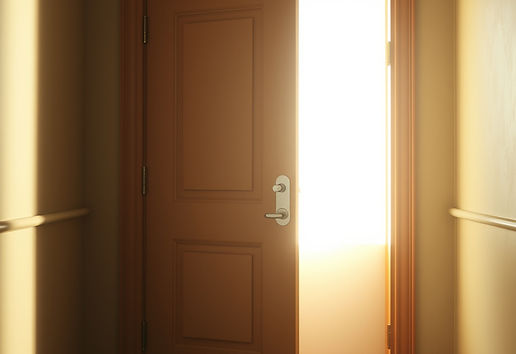 door with light on the other side, hopeful, .jpg