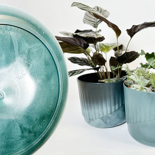 Sustainably made recycled ocean plastic plant pots