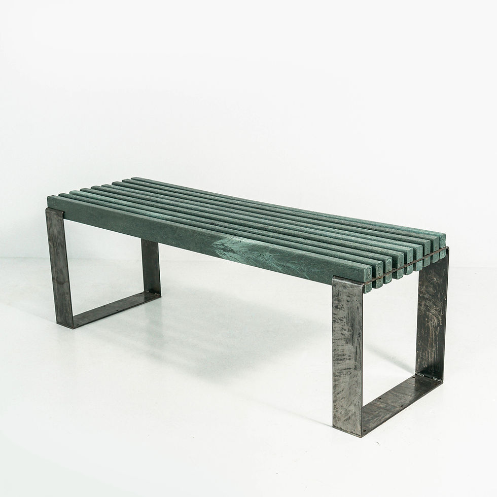 Thumbnail: Ocean Plastic Bench Garden Furniture three quarter view