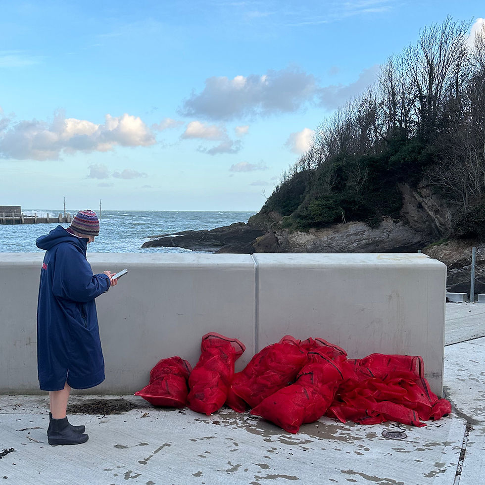 Thumbnail: Ecotribo Recycled Eco Butter Knife in Red in Larkstone Cove, Ilfracombe, Devon