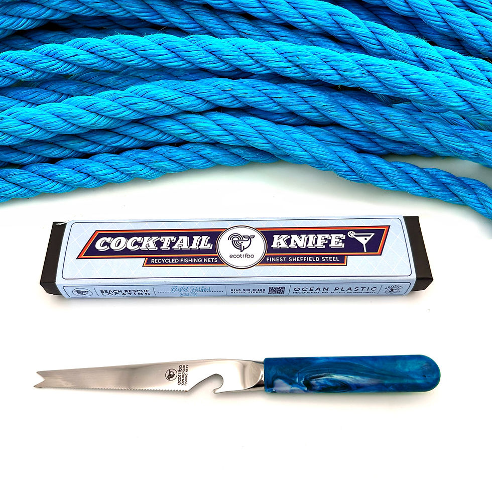 Ecotribo Bristol-Blue Cocktail Knife with harbour ropes