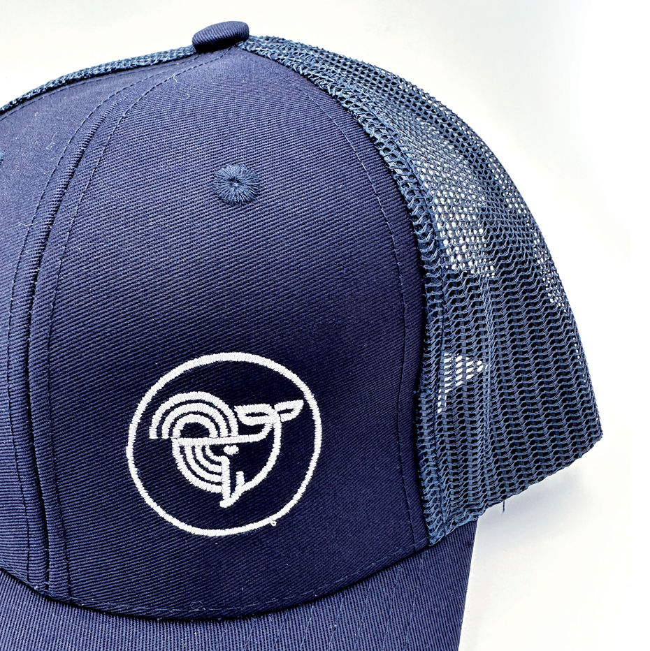 Thumbnail: Premium dark navy baseball cap with embroidered whale Icon