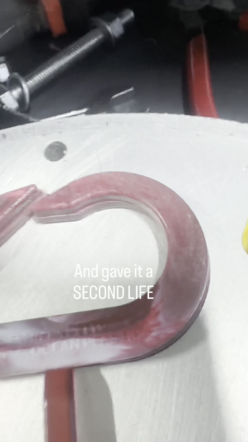 Thumbnail: Ecotribo Recycled Eco Butter Knife in Red filmed in Larkstone Cove, Ilfracombe, Devon