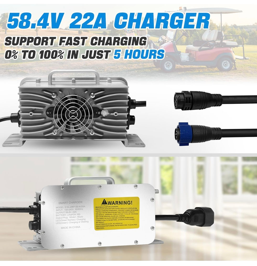 Thumbnail: VATRER POWER 48V 105Ah Lithium Golf Cart Battery, Built-in Smart 200A BMS, with 