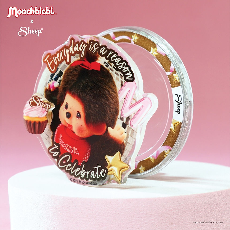 ภาพขนาดย่อ: sheep phone grip monchhichi ที่แปะมือถือ magsafe ม่อนชิชิ หมุนได้ มอนชิชิ สีน้ำตาล accessories