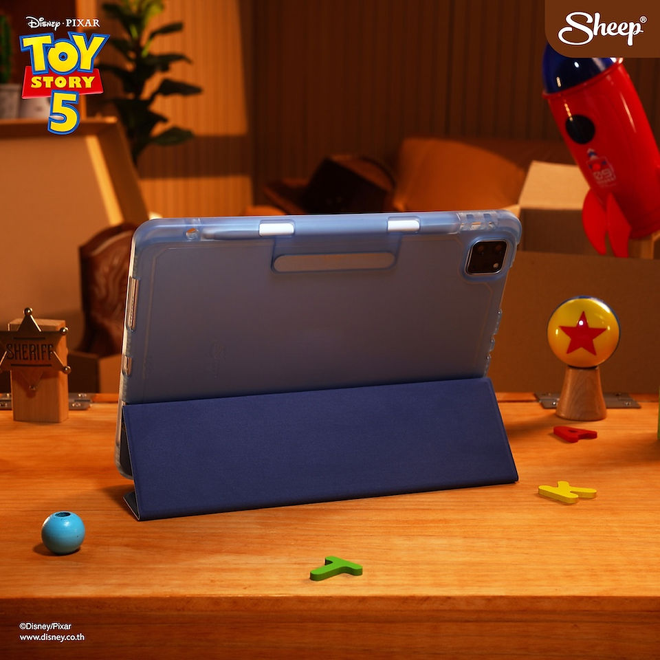 เคส ไอแพด toy story ภาค 5 gadget ของเล่น disney pixar ทอย สตอรี่ ดิสนีย์ พิกซาร์ สีฟ้า ipad case woody วู้ดดี้ buzz lightyear บัซ ไลท์เยียร์ jessie เจสซี่ bullseye rex เร็กซ์ slinky dog สลิงกี้ aliens เอเลี่ยน little green men ตัวละคร เรื่องย่อ หนัง ลิขสิทธิ์แท้ กันกระแทก พับได้ แนวตั้ง นอน