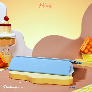 เคส ไอแพด pompompurin sanrio phone case ซานริโอ้ หมา ปอมปอมปุริน ปอมปอมปูริน ของแท้ ไอแพด ipad ลิขสิทธิ์แท้ สีเหลือง ฟ้า พุดดิ้ง ลายน่ารัก 