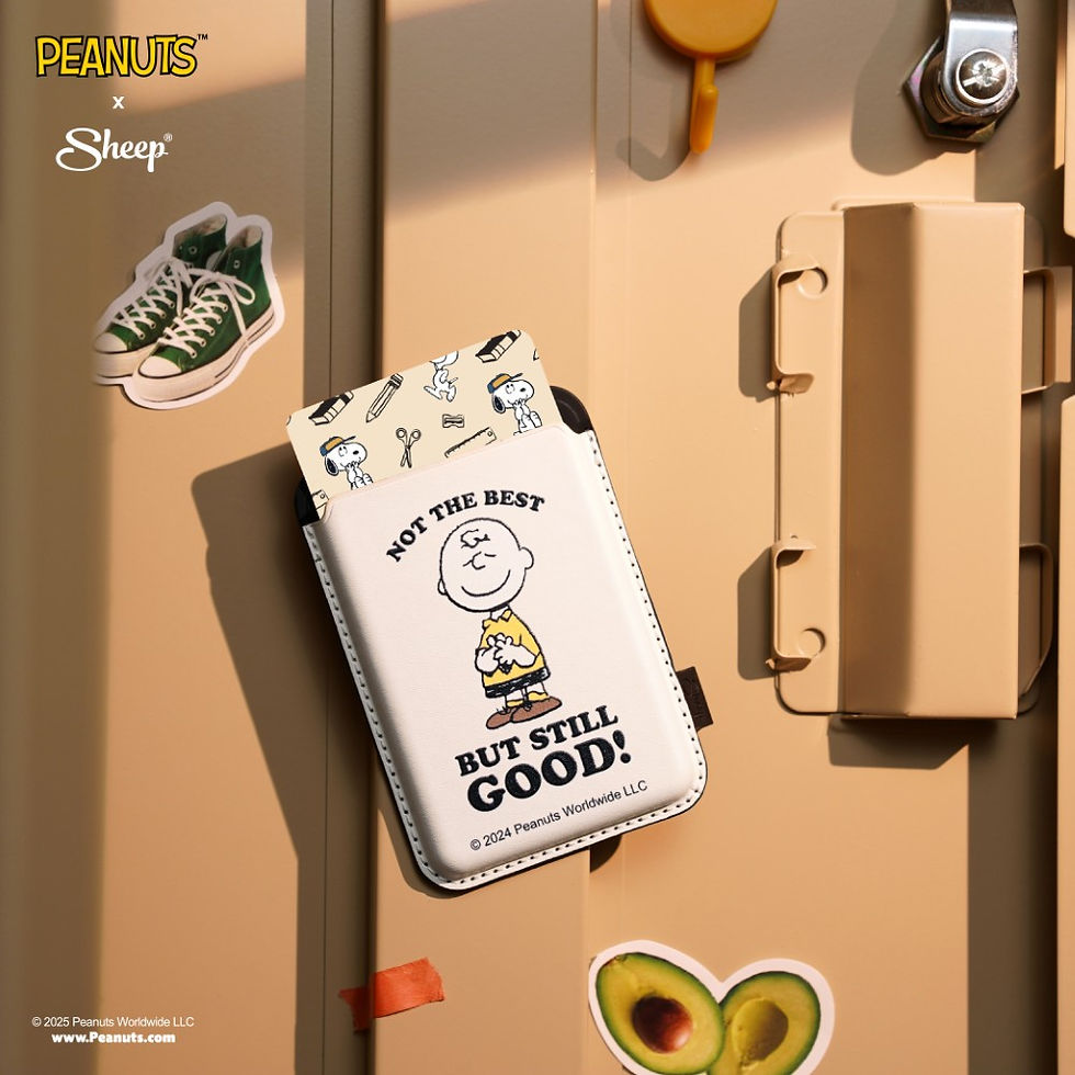 ภาพขนาดย่อ: กระเป๋าเก็บบัตร Charlie Brown Magsafe Wallet Peanuts Card Holder Snoopy