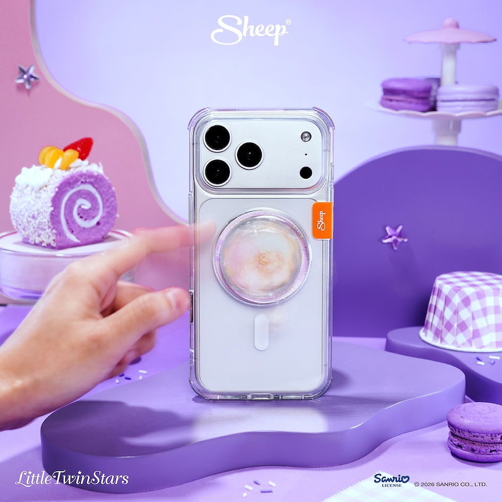 ภาพขนาดย่อ: phone accessories little twin stars ใช้คู่เคส sanrio ลิขสิทธิ์แท้ ที่แปะมือถือ magsafe สีม่วง หมุน ได้ griptok kiki lala