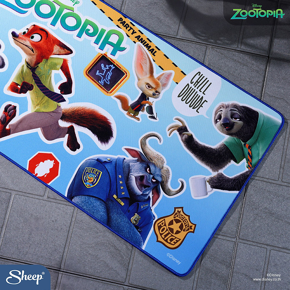 ภาพขนาดย่อ: mouse pad zootopia ผืนใหญ่ ยาว สีฟ้า แผ่นรองเมาส์ ซูโทเปีย ลายตัวละคร