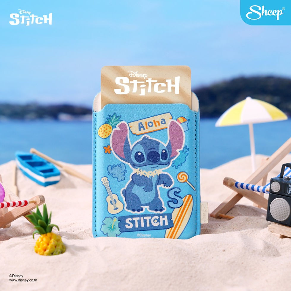 ภาพขนาดย่อ: magsafe wallet แม่เหล็กดูดแน่นหนึบ stitch card holder stitch กระเป๋าใส่บัตร แปะเคสได้