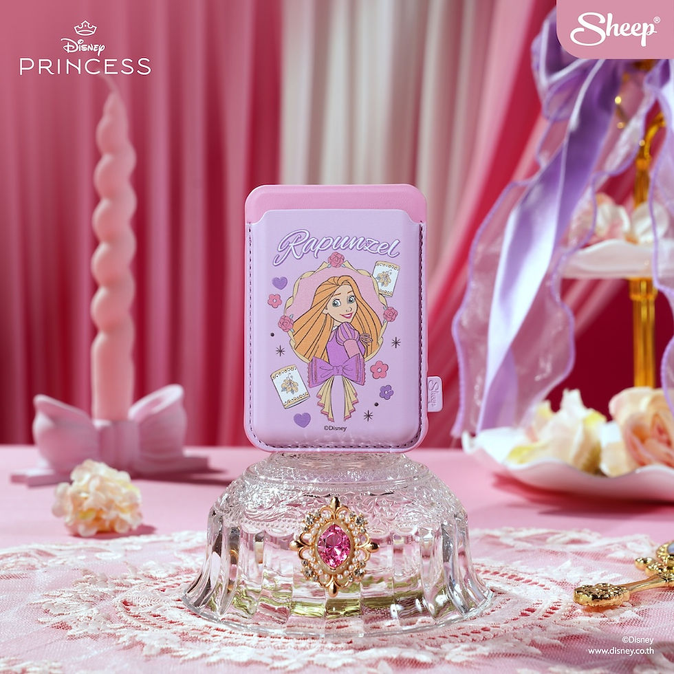 ภาพขนาดย่อ: phone wallet disney princess เคสใส่บัตร เจ้าหญิงดิสนีย์ ราพันเซล สีม่วง ชมพู rapunzel ที่ใส่บัตร แปะมือถือ card holder