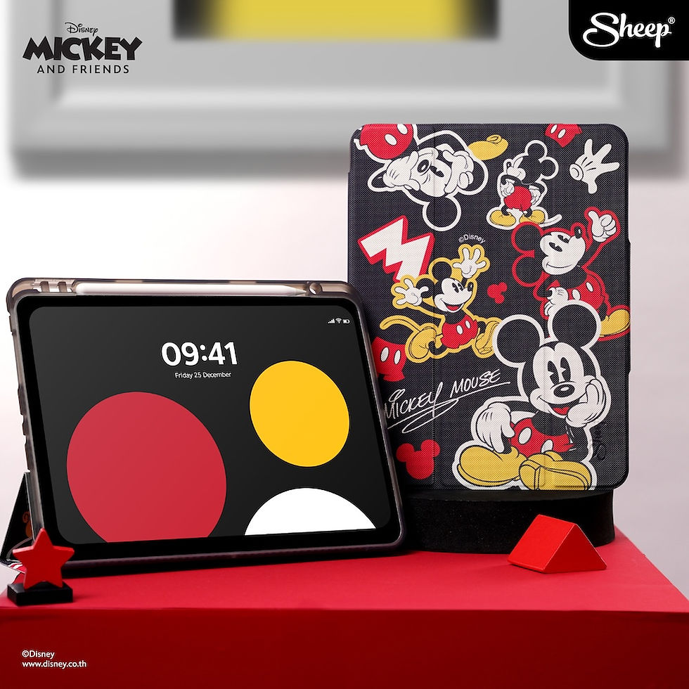 ภาพขนาดย่อ: เคสไอแพด มิคกี้ เม้าส์ สีดำ น้ำหนักเบา ดิสนีย์ พับแนวตั้งได้ iPad case mickey mouse