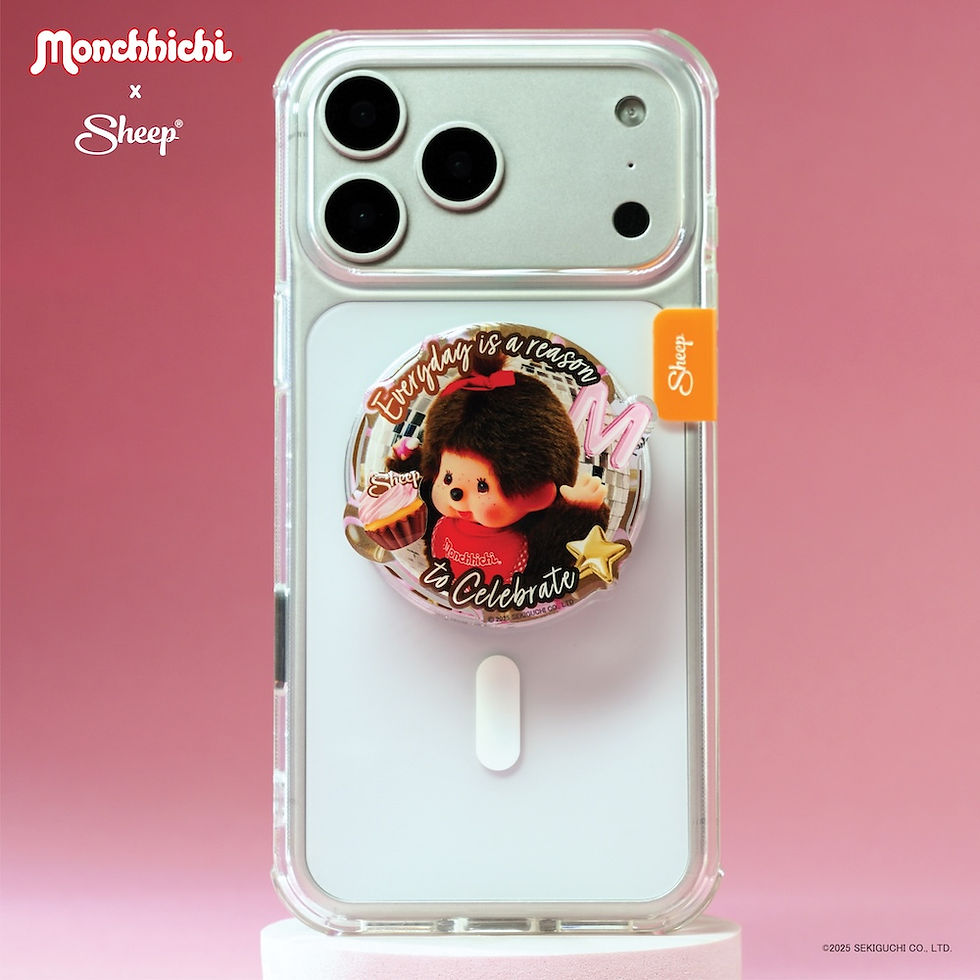 ภาพขนาดย่อ: ที่แปะมือถือ magsafe หมุนได้  ม่อนชิชิ monchhichi sheep phone grip มอนชิชิ สีน้ำตาล accessories