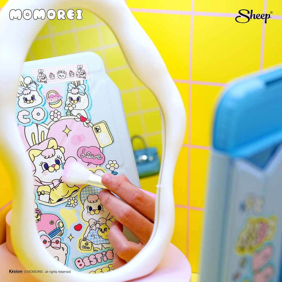 ภาพขนาดย่อ: เคสไอแพด สีพาสเทล กันงอ momorei ipad case  ริโค่ กระต่าย แถมปากกา