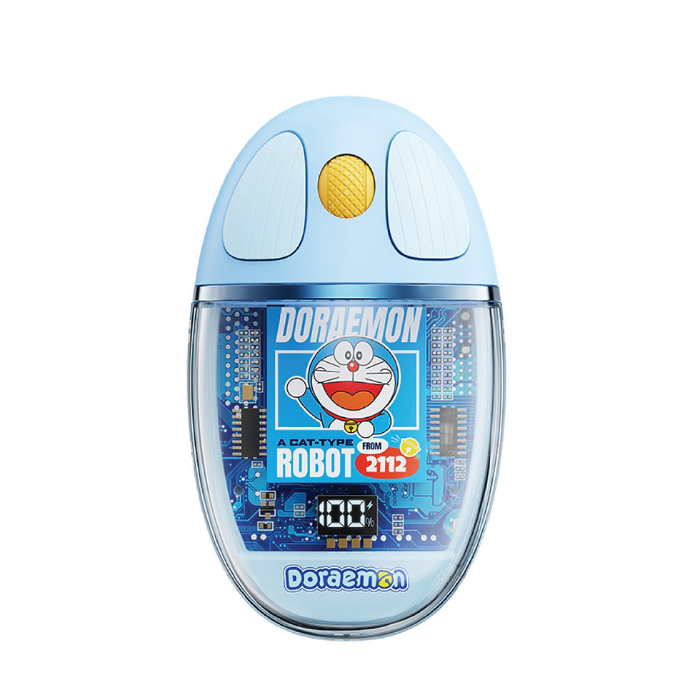 ภาพขนาดย่อ: เม้าส์ ไร้สาย โดเรม่อน สีฟ้า ทำงาน เล่นเกม เชื่อม ต่อ ง่าย Rock Doraemon