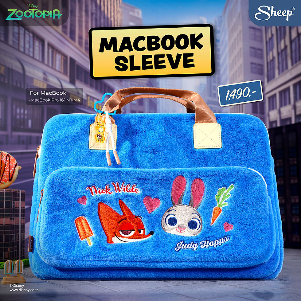 macbook sleeve zootopia กระเป๋าใส่คอม ลายคู่จิ้น นิค จูดี้ nick & judy ลิขสิทธิ์แท้