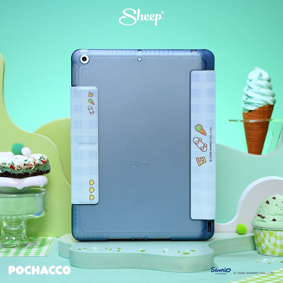 ภาพขนาดย่อ: เคสไอแพด โปเชโกะ สีเขียว ฟ้า pochacco ipad case ซานริโอ้ สายจด วาด ลิขสิทธิ์แท้ sanrio พกง่าย น้ำหนักเบา กันกระแทก เคสโปเชโกะ