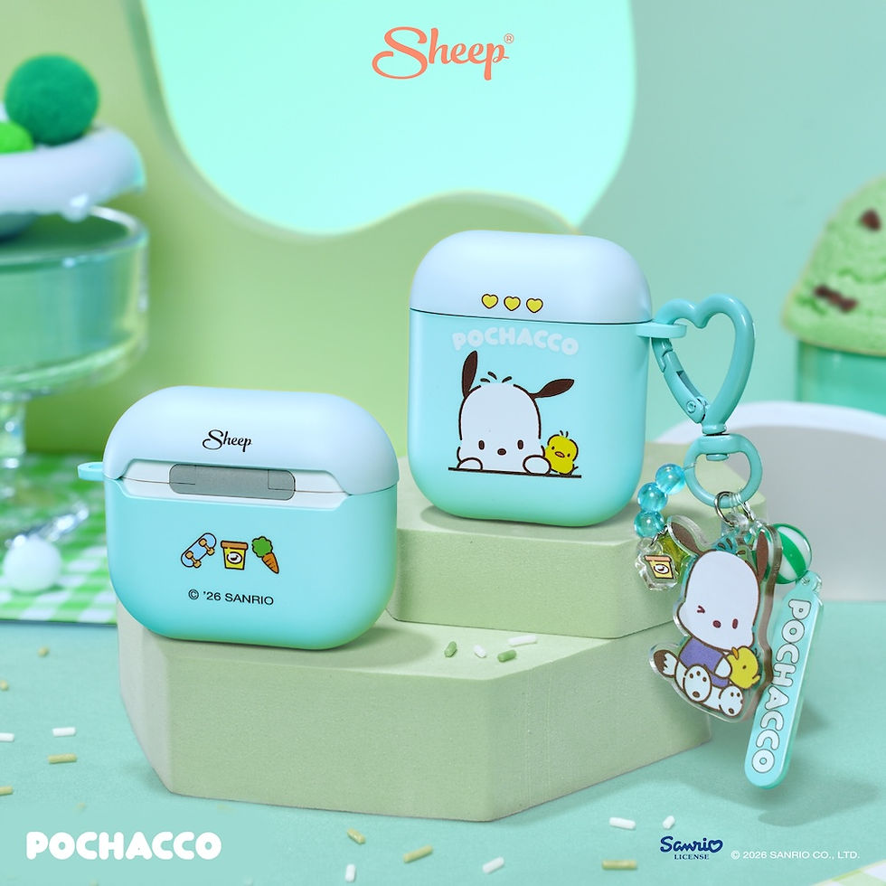 ภาพขนาดย่อ: เคสแอร์พอด pochacco สีเขียว ฟ้า airpods case โปเชโกะ ลิขสิทธิ์แท้ sanrio ของแท้ ซานริโอ้ แถม พวงกุญแจ keyring