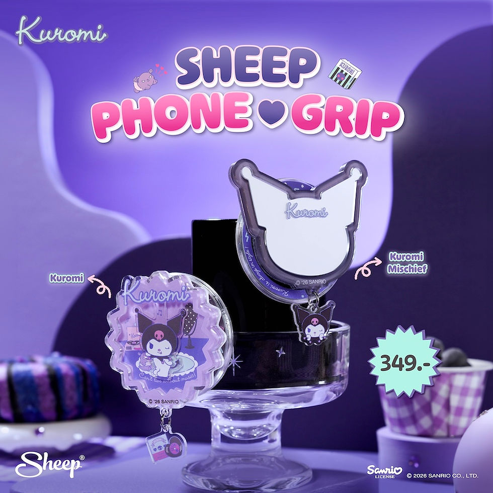 phone grip kuromi คุโรมิ ใช้คู่เคส sanrio magsafe griptok ที่แปะมือถือ กระจก แกว่ง เล่นได้ ลิขสิทธิ์แท้ สีม่วง ดำ