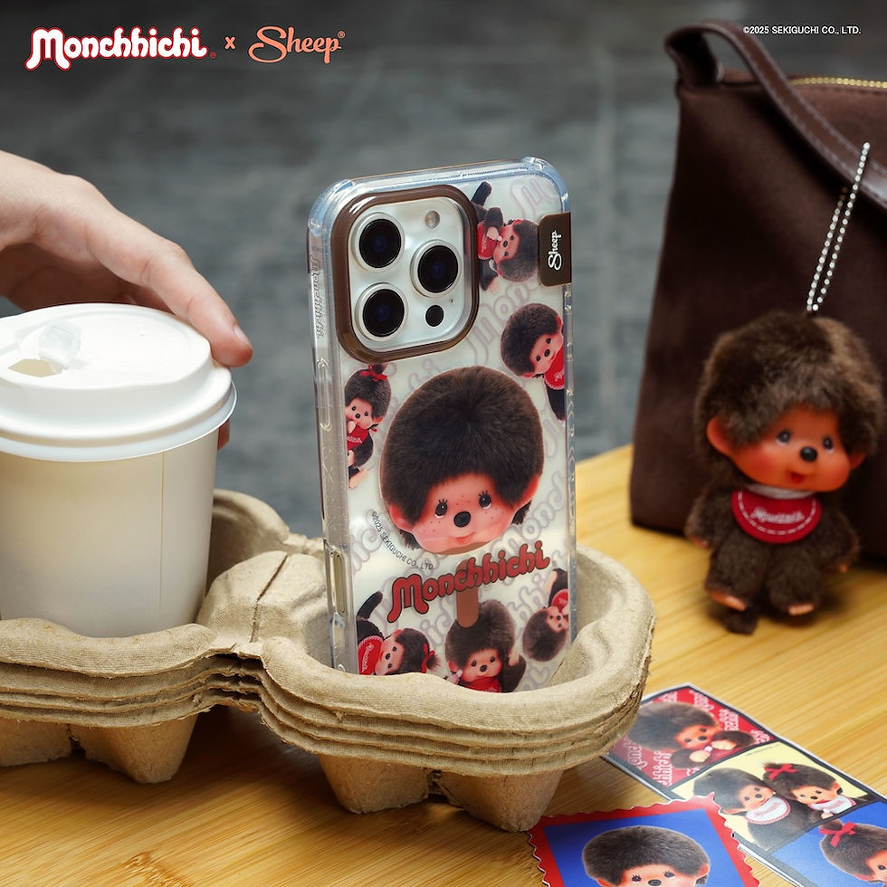 ภาพขนาดย่อ: เคสไอโฟน ลายน่ารัก ม่อนชิชิ monchhichi magsafe case iphone มีแม่เหล็ก กันกระแทก แบบใส