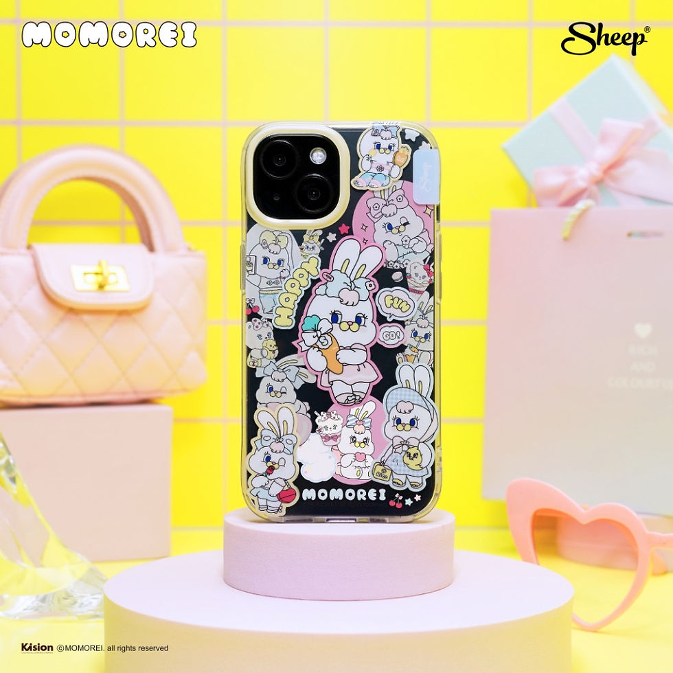 ภาพขนาดย่อ: กระต่าย rico มีของแถม คู่เคส  เคสไอโฟน สีพาสเทล iphone case momorei