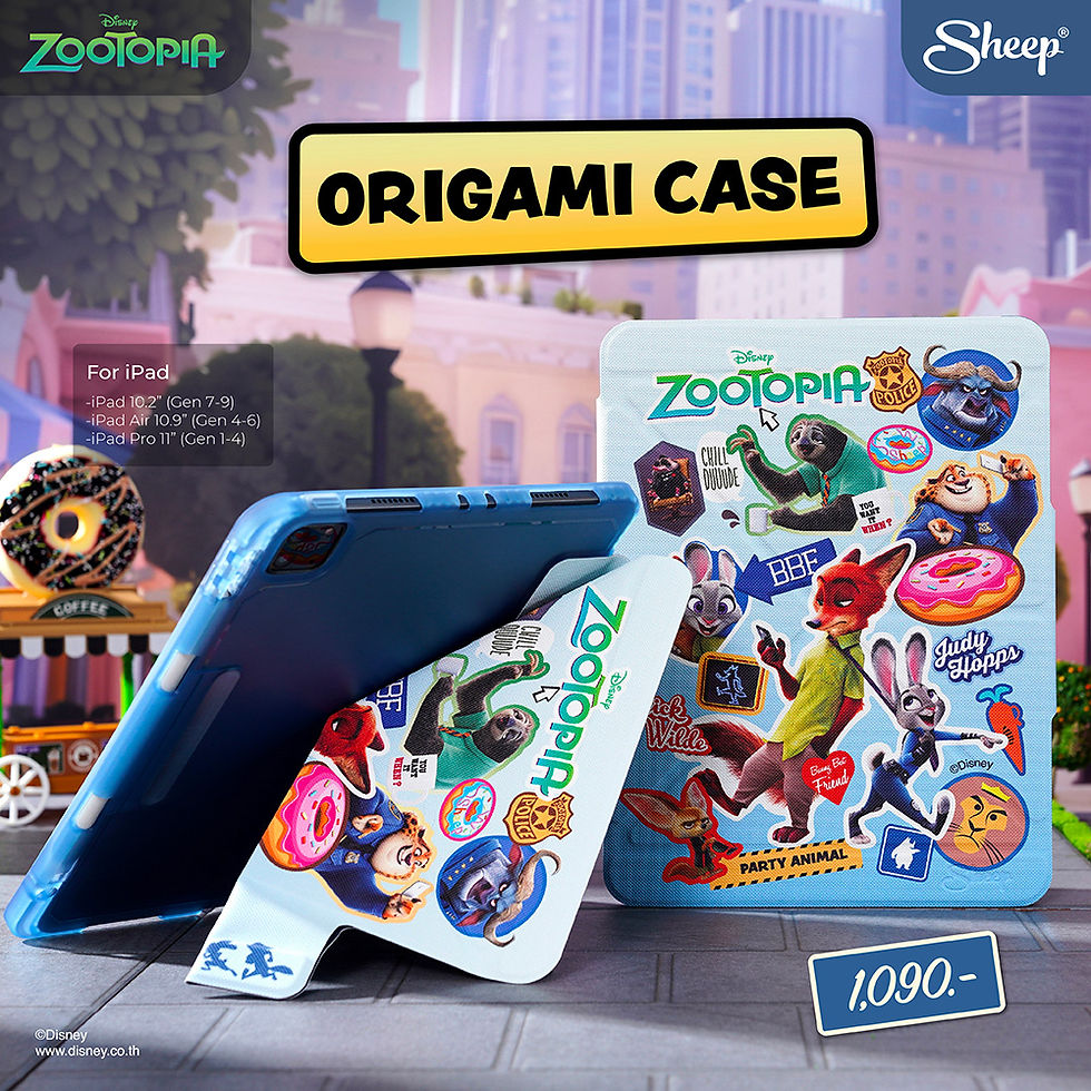 เคสไอแพด ซูโทเปีย สีฟ้า zootopia ipad case ลิขสิทธิ์แท้ ดิสนีย์ น้ำหนักเบา
