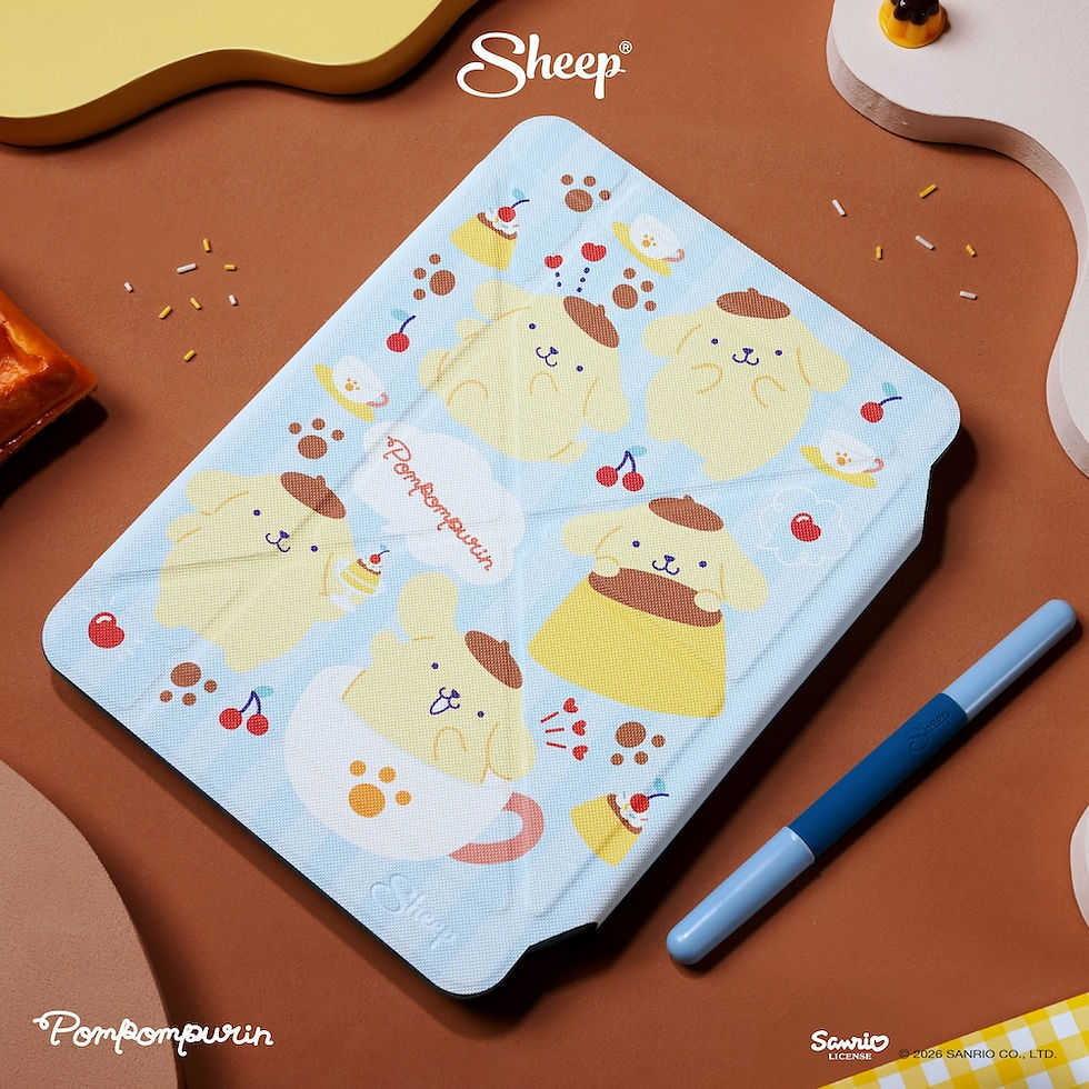 ภาพขนาดย่อ: ipad case pompompurin sanrio เคสไอแพด ปอมปอมปูริน สีเหลือง ฟ้า แถม ปลอกปากกา ลิขสิทธิ์แท้ ซานริโอ้ กันกระแทก กันงอ