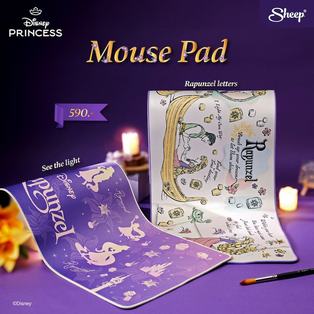 แผ่นของเมาส์ลายน่ารัก Mousepads Disney Rapunzel ของใช้ดิสนีย์