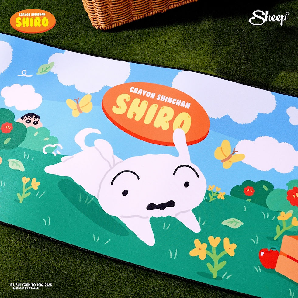 ภาพขนาดย่อ: ครบเซทชินจัง อุปกรณ์เสริมวางคอมแบบยาว Mousepad Shiro แผ่นรองเม้าส์ ชิโร่