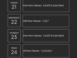 BVN Band Notes - Week of April 20th to April 26th