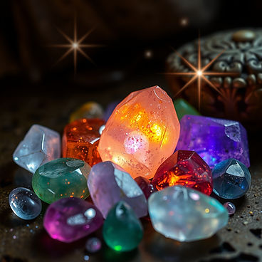 healing stones that looks magical with glitters all around the image.jpg