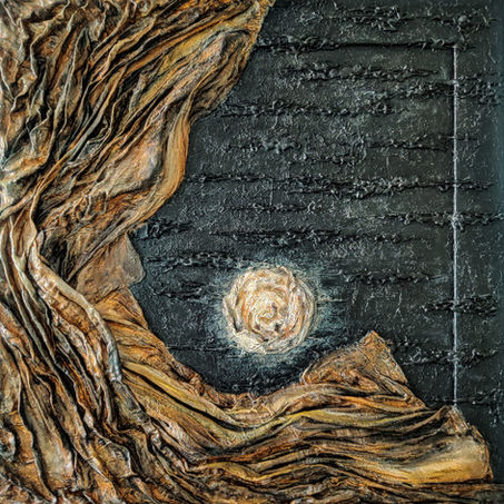 This artwork is inspired by the
Japanese concept of finding
beauty in imperfections. This
artwork depicts the great
canyons in its full glory.
Through the crevices, the
luminous penumbra is seen
placidly.
Size - 3 ft / 3 ft
Medium - mixed media on
wood