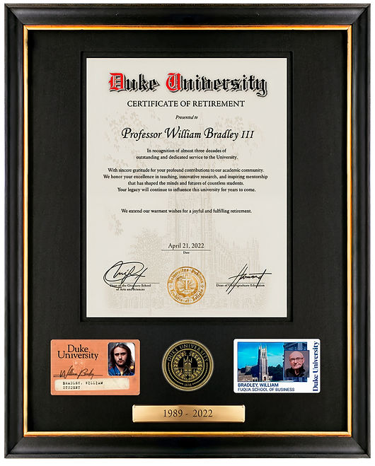 Custom Made Duke University Retirement Piece