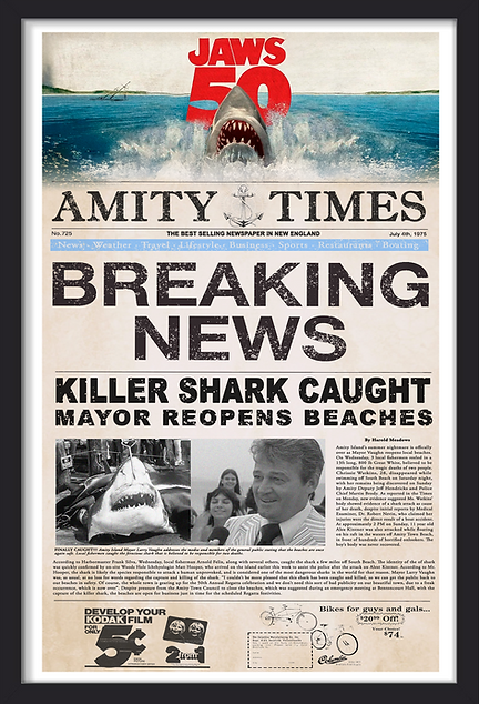 Custom made Jaws poster.