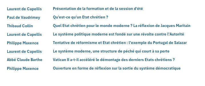 Les principales conférences